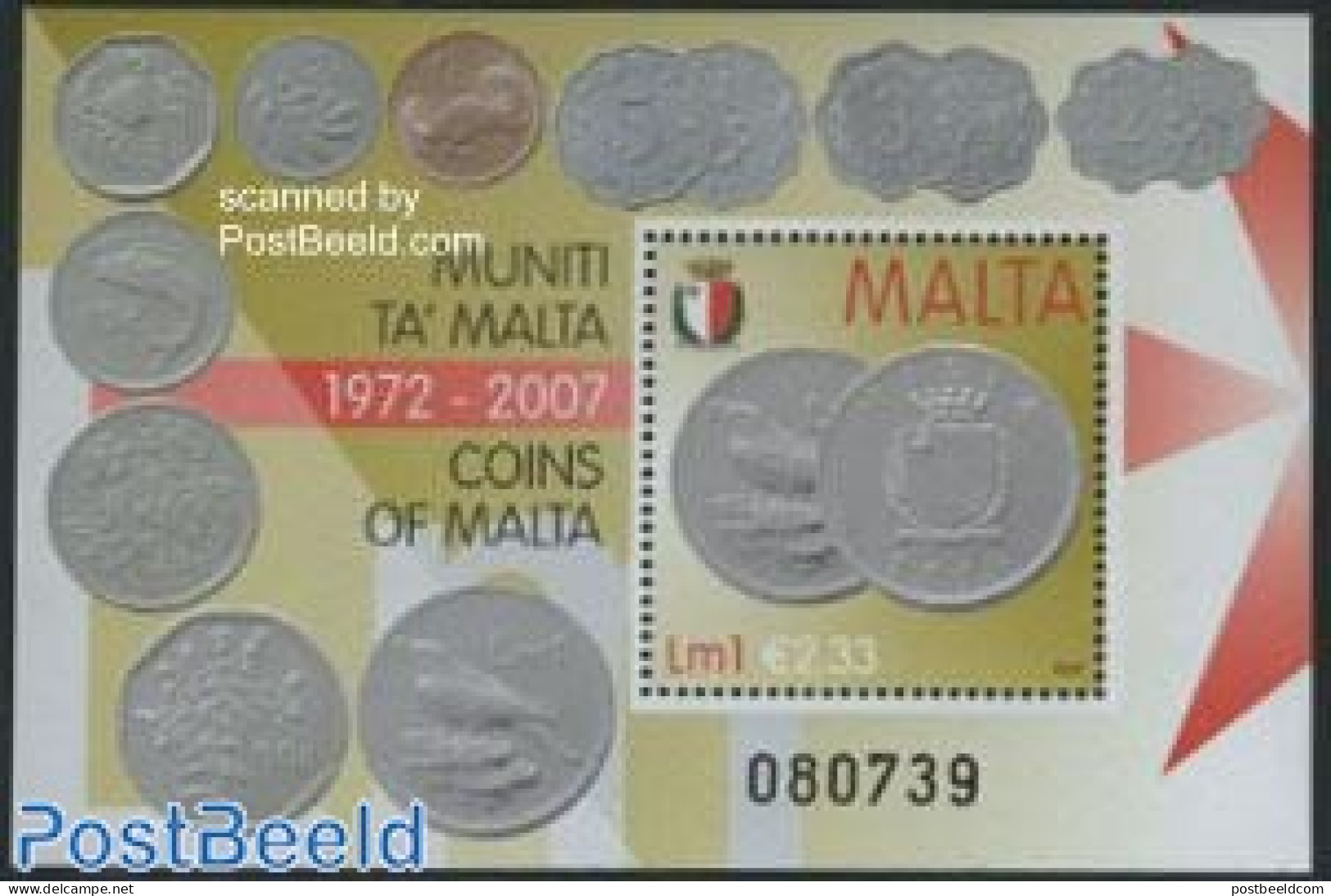 Malta 2007 Coins S/s, Mint NH, Nature - Various - Animals (others & Mixed) - Birds - Fish - Flowers & Plants - Money O.. - Poissons