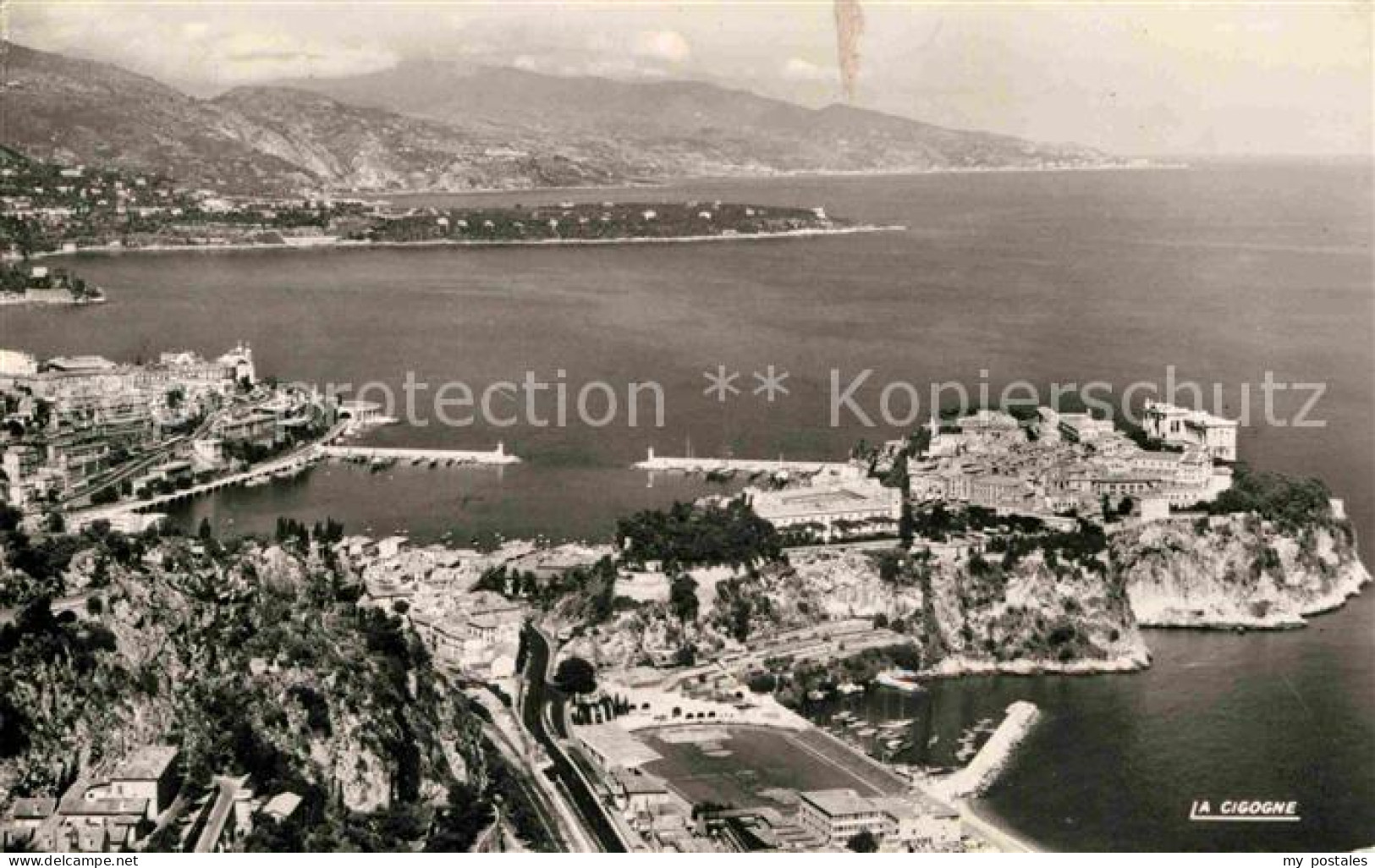 72853866 Monaco Vue Generale De La Principaute Au Loin Cap Martin Italie Monaco - Sonstige & Ohne Zuordnung