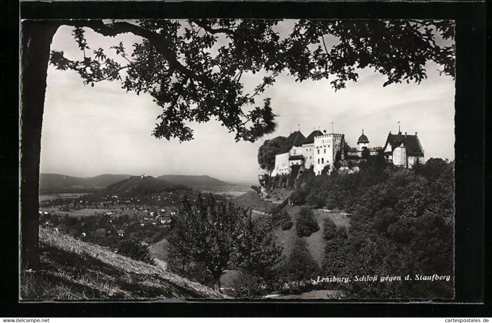 AK Lenzburg, Schloss Gegen D. Staufberg  - Lenzburg