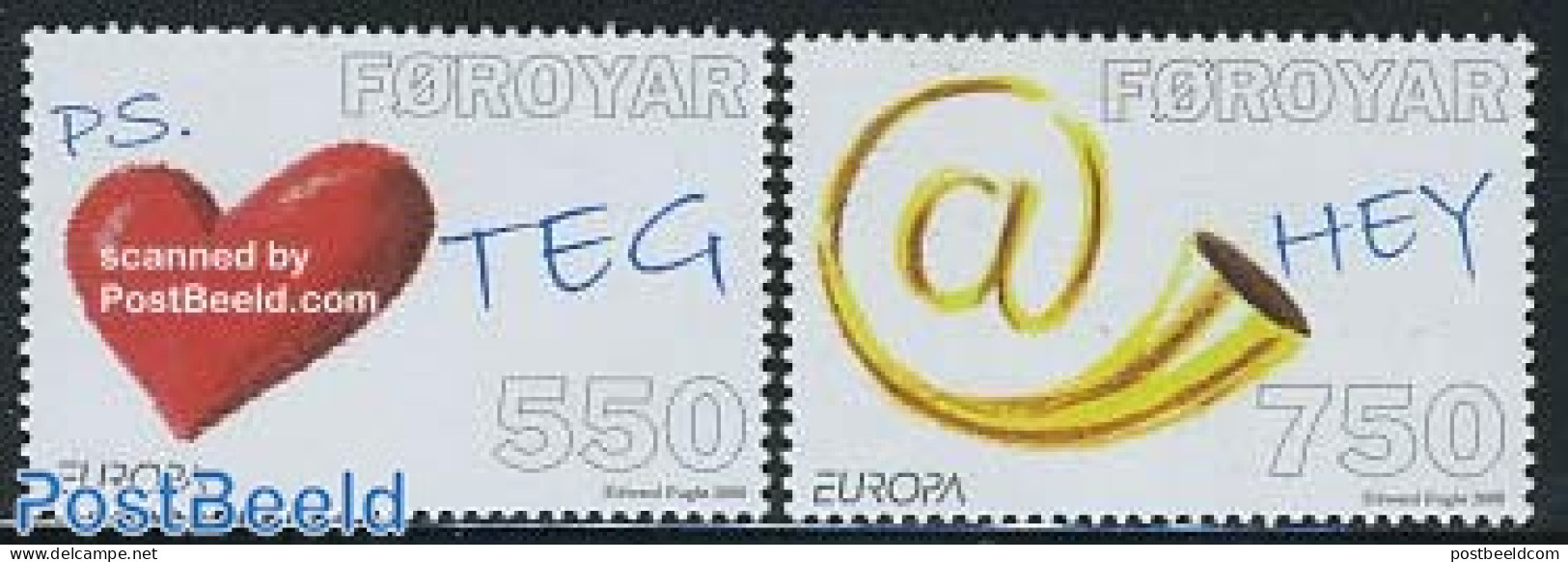 Faroe Islands 2008 Europa, The Letter 2v, Mint NH, History - Europa (cept) - Autres & Non Classés