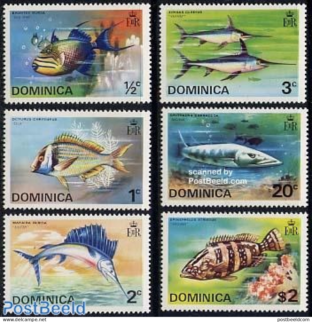 Dominica 1975 Fish 6v, Mint NH, Nature - Fish - Peces