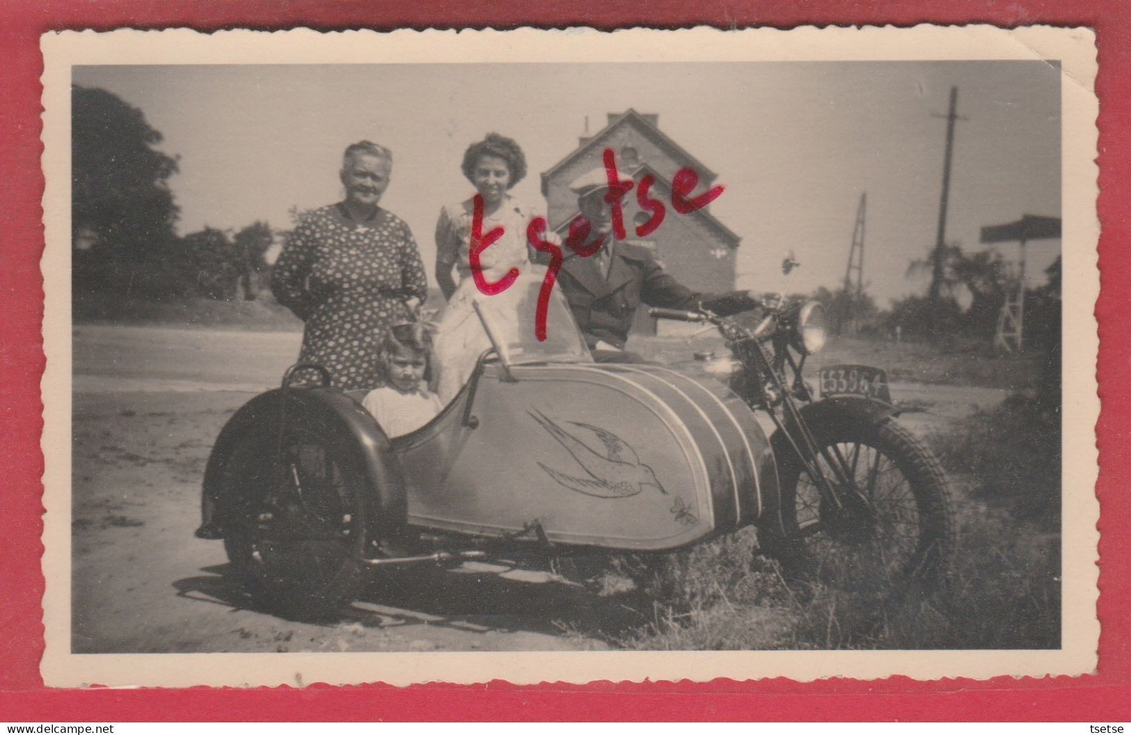 Mettet - Gare De Scry - Moto Avec Side Car à Identifier  / Carte Photo ( Voir Verso ) - Mettet