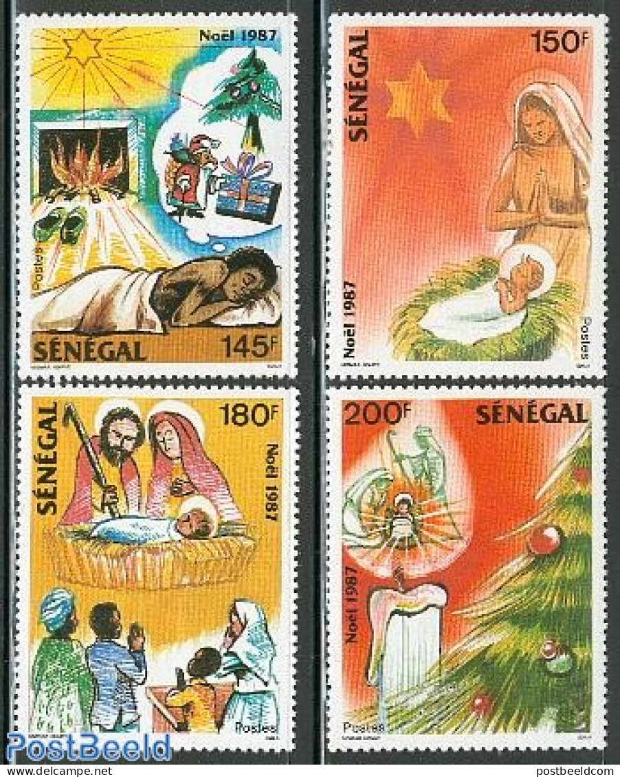 Senegal 1987 Christmas 4v, Mint NH, Religion - Christmas - Noël