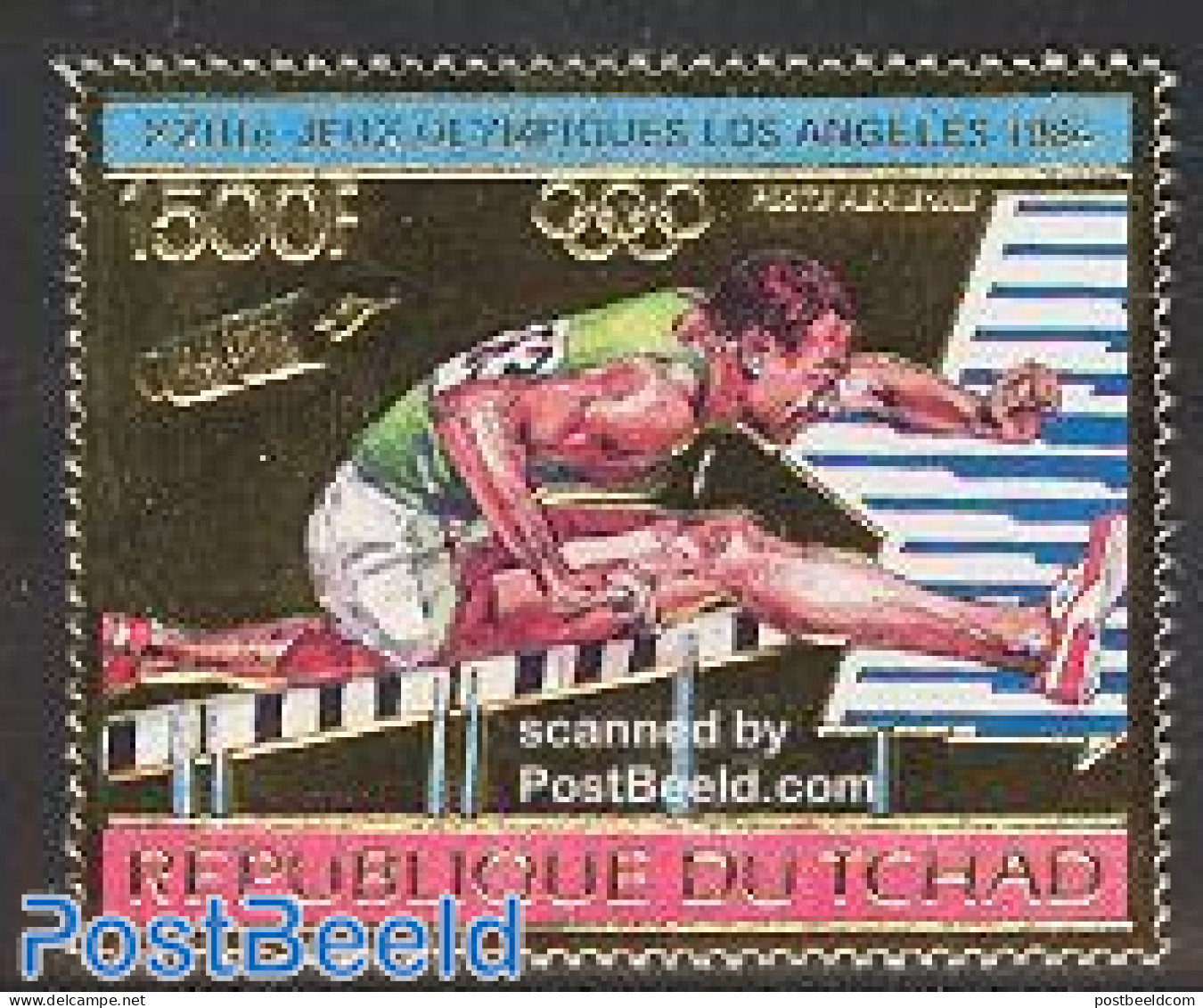 Chad 1983 Olympic Games 1v Gold, Mint NH, Sport - Transport - Athletics - Olympic Games - Space Exploration - Other & Unclassified