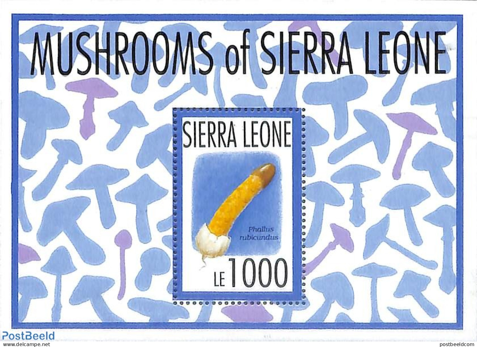 Sierra Leone 1993 Mushrooms S/s, Mint NH, Nature - Mushrooms - Paddestoelen