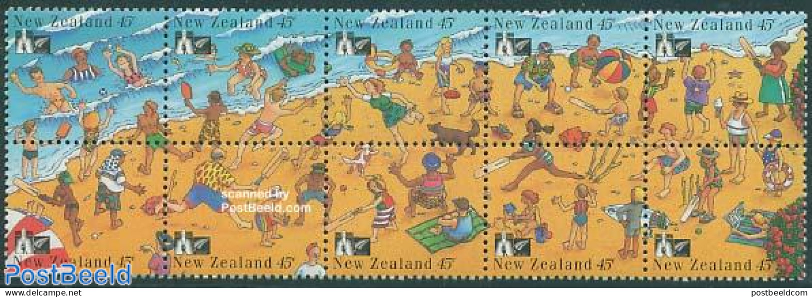 New Zealand 1994 Cricket 10v [++++], Mint NH, Sport - Cricket - Unused Stamps