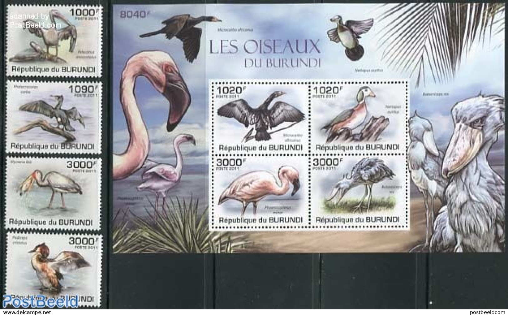 Burundi 2011 Birds Of Burundi 4v + S/s, Mint NH, Nature - Birds - Sonstige & Ohne Zuordnung