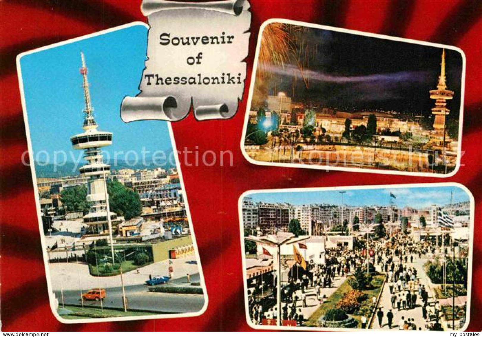 72853731 Thessaloniki Messegeaende Turm Nachtaufnahme Thessaloniki - Greece