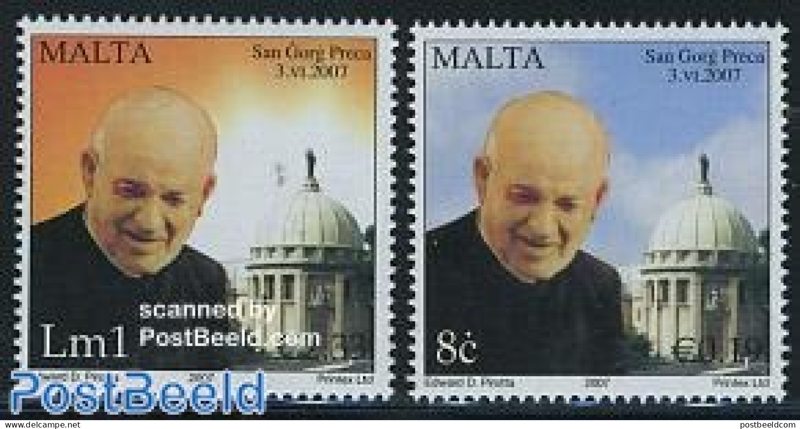 Malta 2007 San Georg Preca 2v, Mint NH, Religion - Religion - Malte