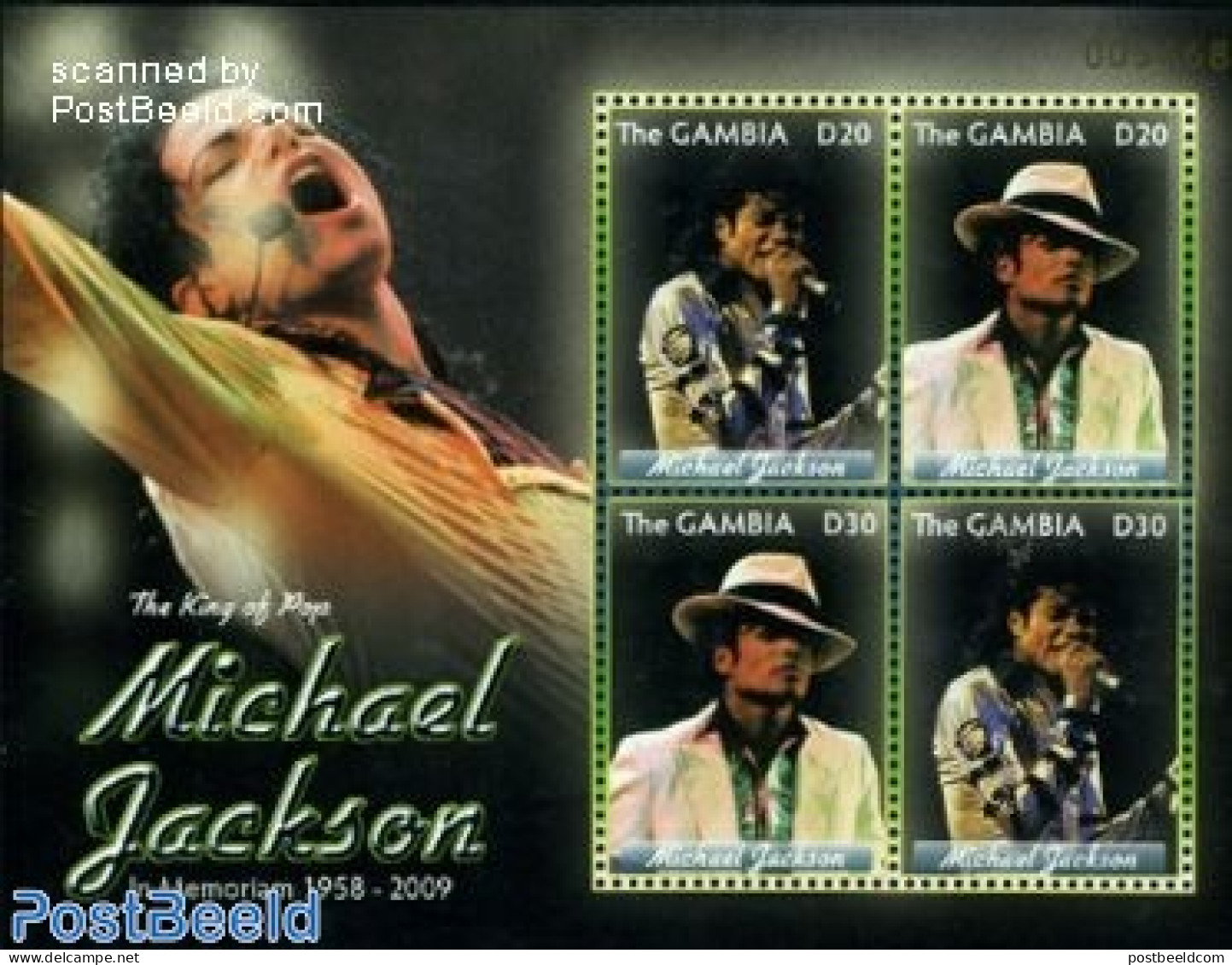 Gambia 2009 Michael Jackson S/s, Mint NH, Performance Art - Michael Jackson - Music - Popular Music - Music