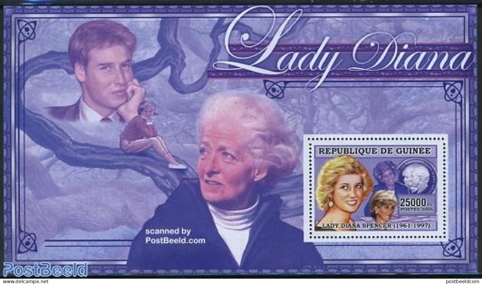 Guinea, Republic 2006 Lady Diana S/s, Mint NH, History - Charles & Diana - Kings & Queens (Royalty) - Koniklijke Families