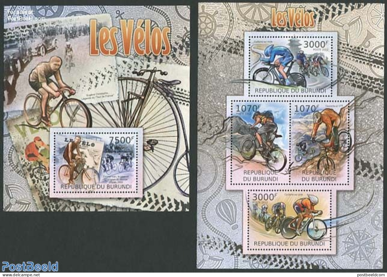 Burundi 2012 Bicycles 2 S/s, Mint NH, Sport - Cycling - Cyclisme