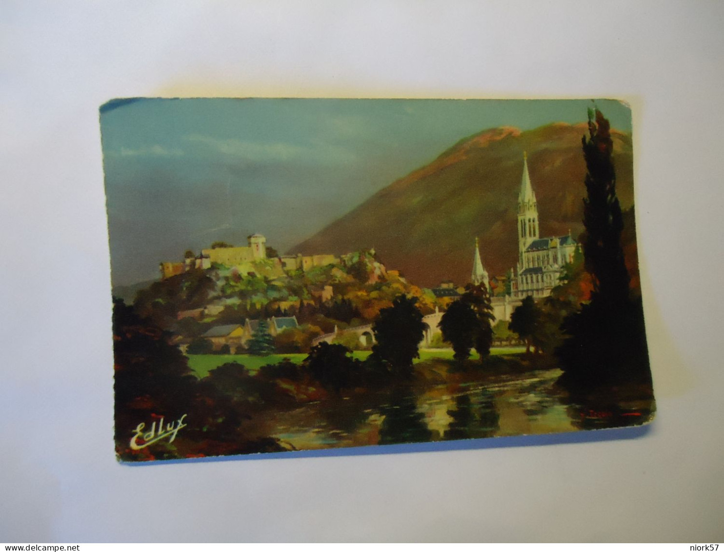 FRANCE   POSTCARDS LOURDES CATEAOU FORT FROM HOTEL CENTRAL - Otros & Sin Clasificación