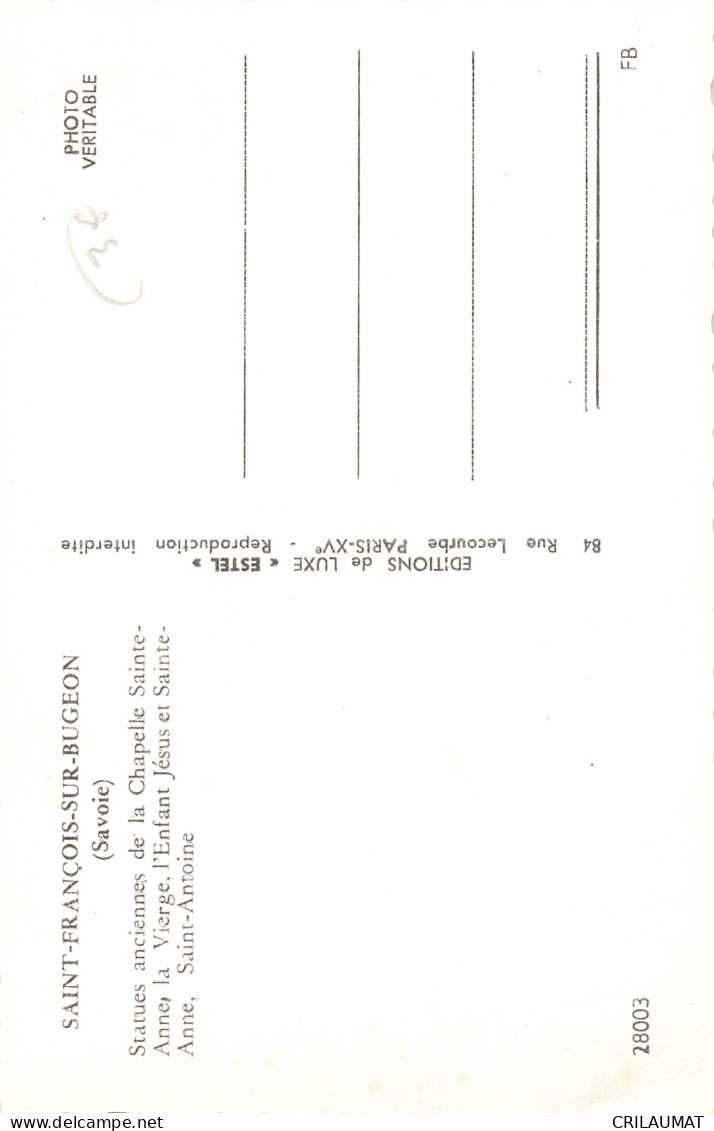 73-SAINT FRANCOIS SUR BUGEON-N°T5277-D/0393 - Other & Unclassified