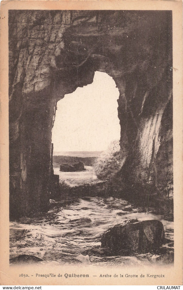 56-QUIBERON ARCHE DE LA GROTTE DE KERGROIX-N°T5277-C/0375 - Quiberon