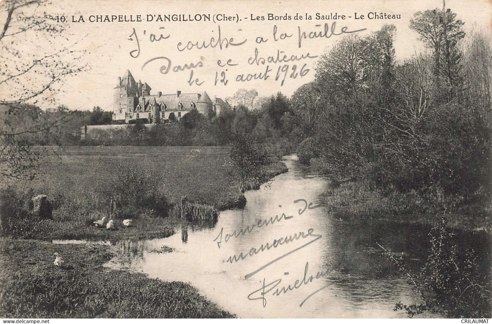 18-LA CHAPELLE D ANGILLON-N°T5277-F/0319 - Autres & Non Classés