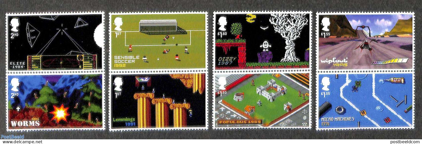 Great Britain 2020 Computer Games 8v (4x[:]), Mint NH, Science - Sport - Computers & IT - Football - Unused Stamps