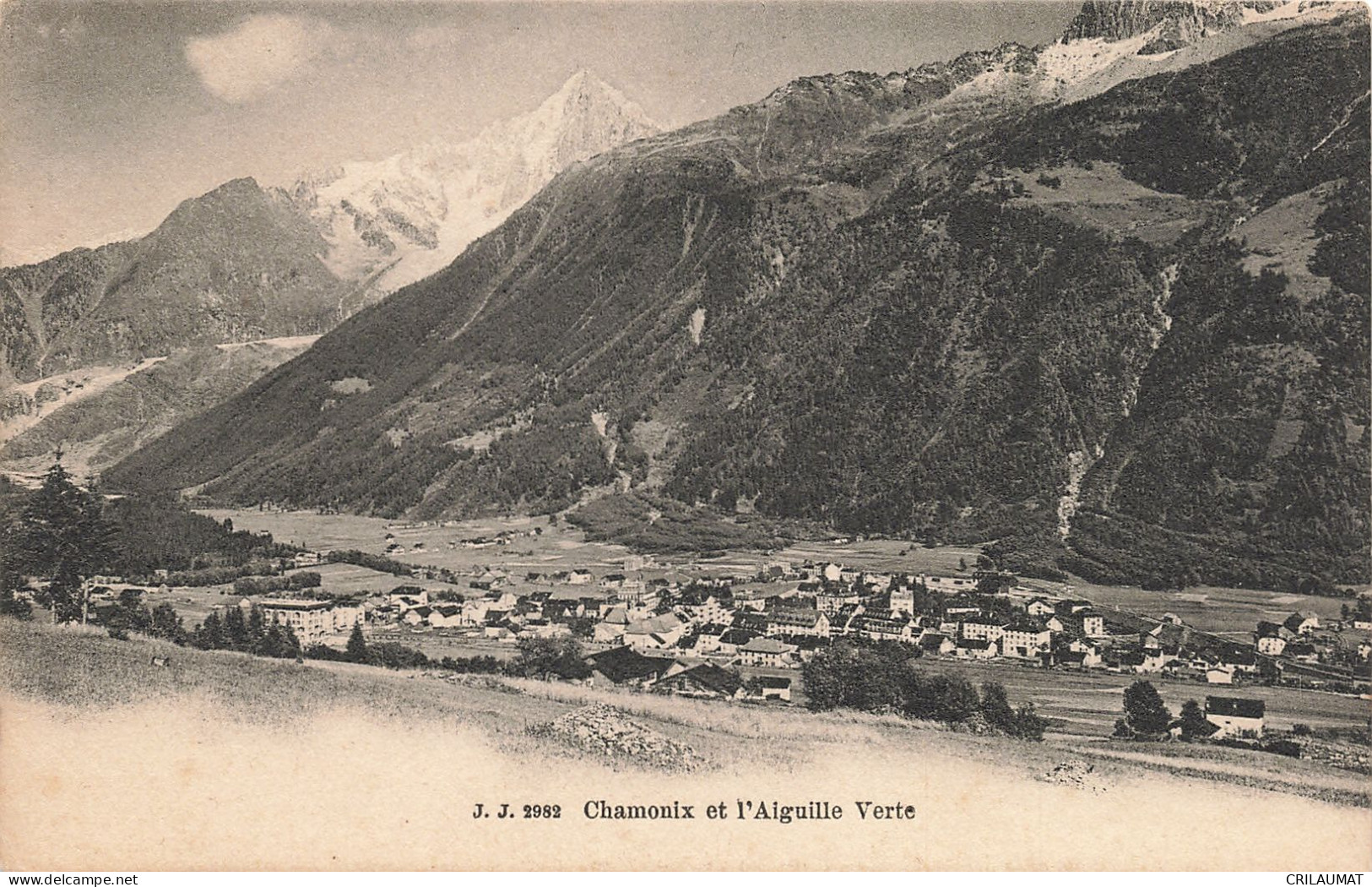 74-CHAMONIX ET L AIGUILLE VERTE-N°T5278-B/0067 - Chamonix-Mont-Blanc