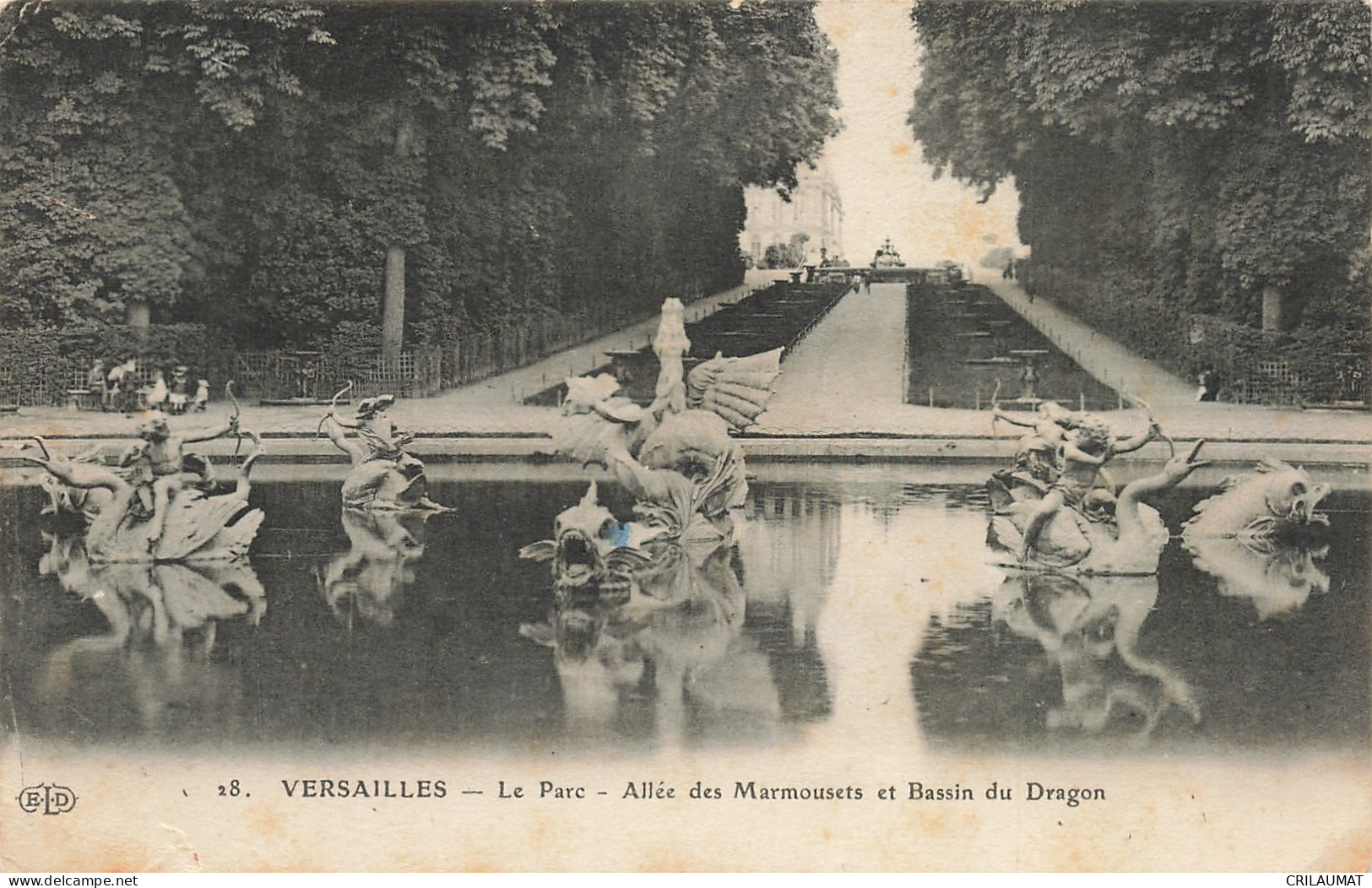 78-VERSAILLES LE PARC BASSIN DU DRAGON-N°T5278-A/0353 - Versailles (Schloß)