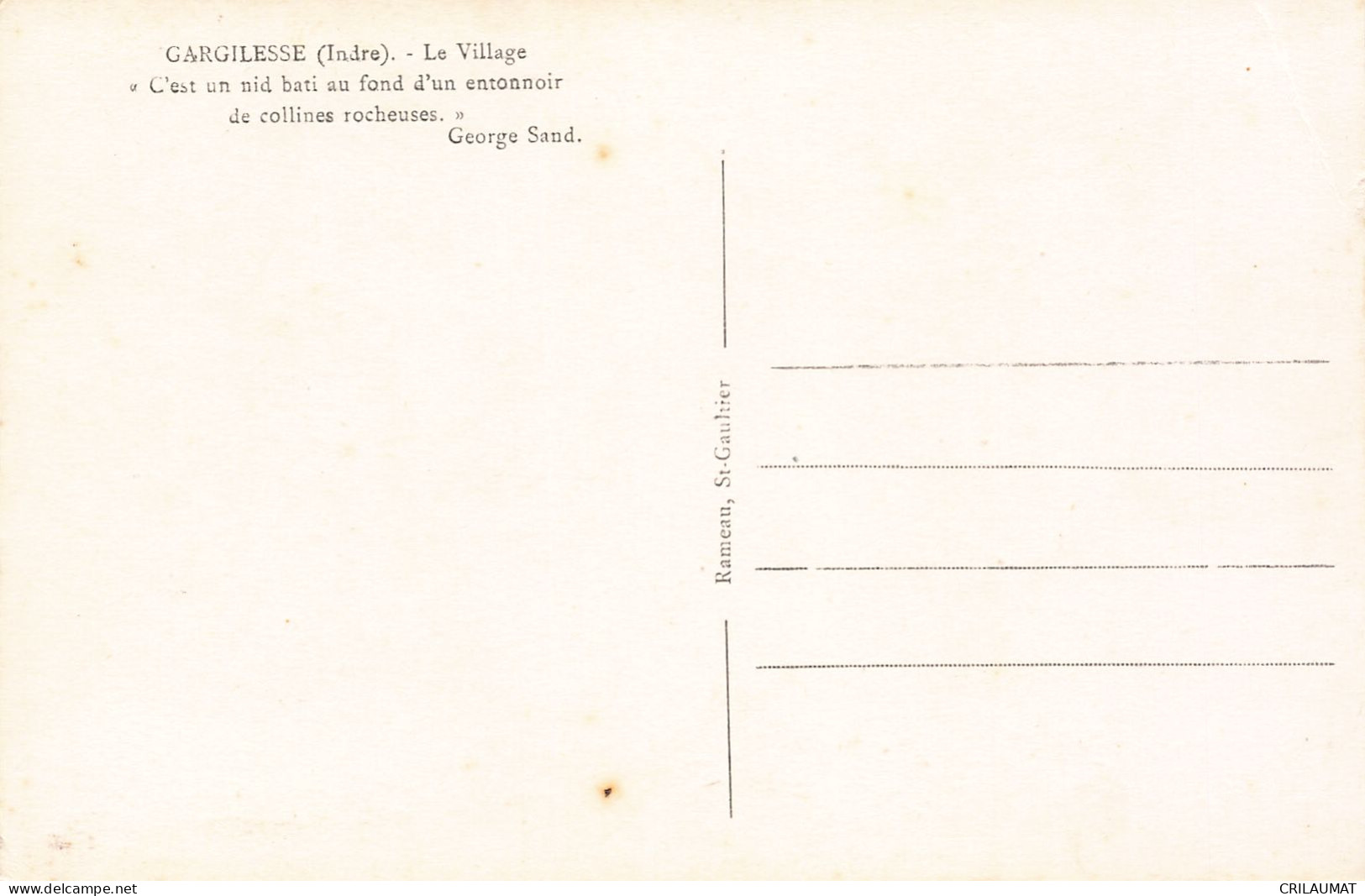 36-GARGILESSE-N°T5278-A/0209 - Other & Unclassified