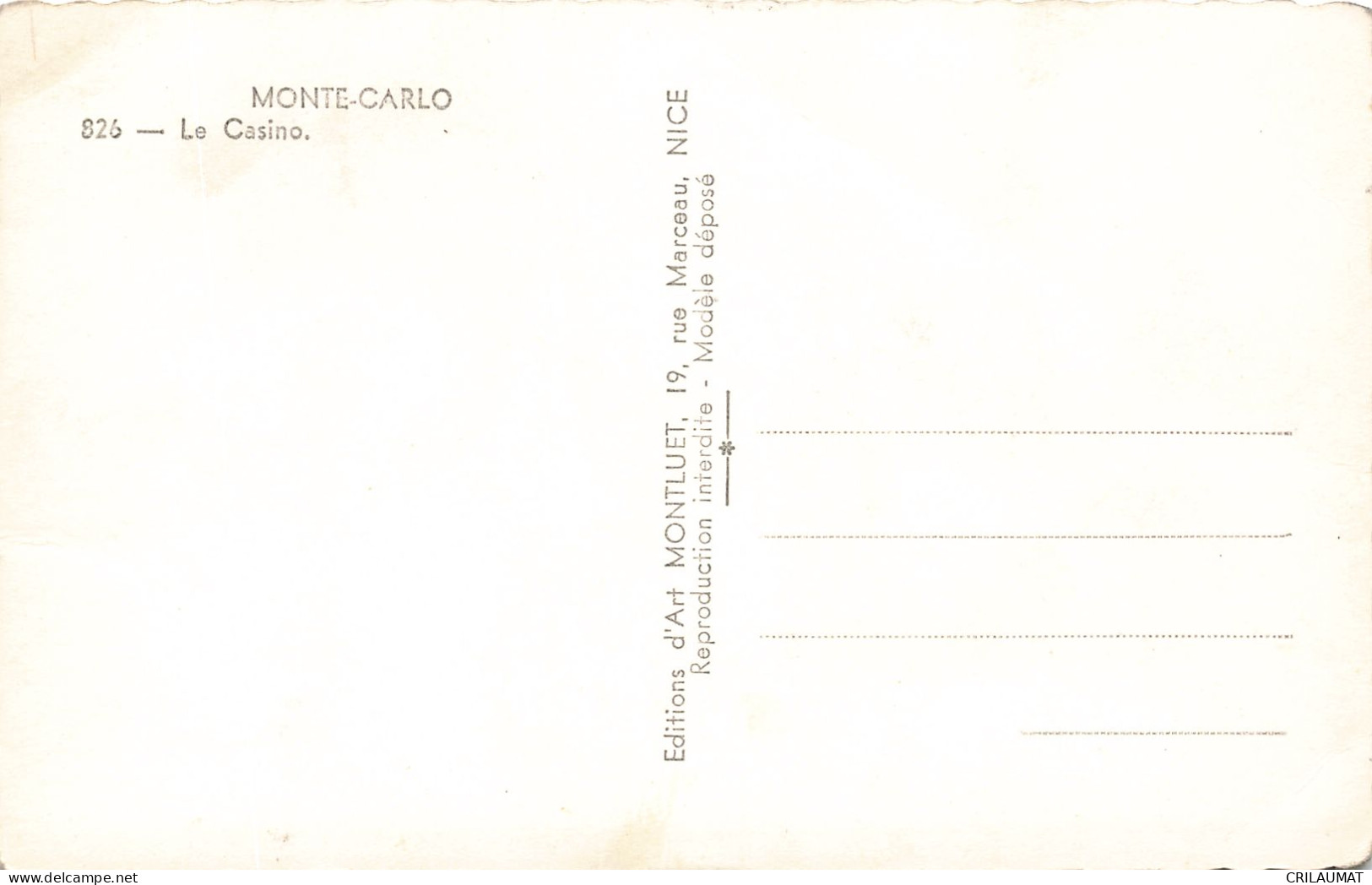98-MONTE CARLO LE CASINO-N°T5277-H/0343 - Other & Unclassified