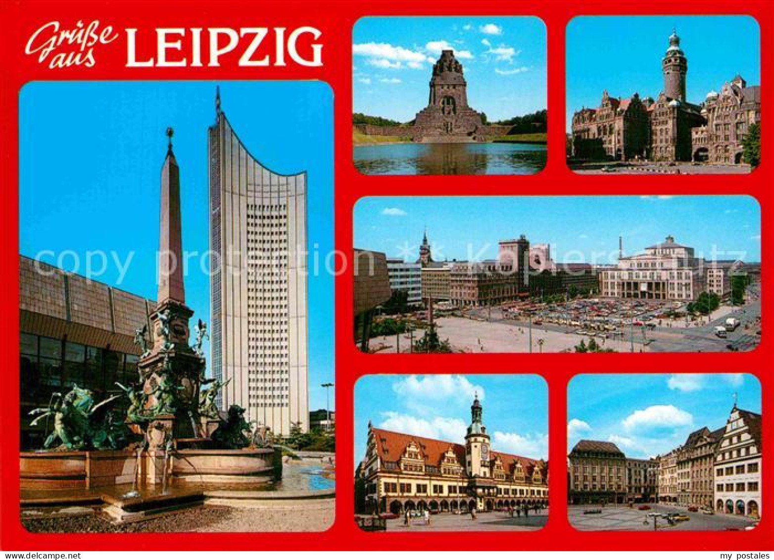 72852920 Leipzig Augustusplatz Voelkerschlachtdenkmal Troendlinring Rathaus Mark - Leipzig