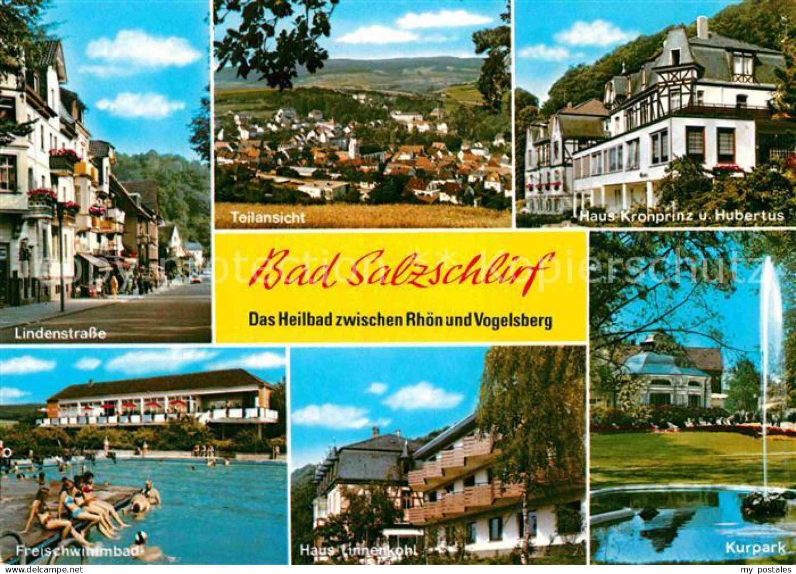 72852913 Bad Salzschlirf Lindenstrasse Kurhaeuser Freischwimmbad Kurpark Fontaen - Autres & Non Classés