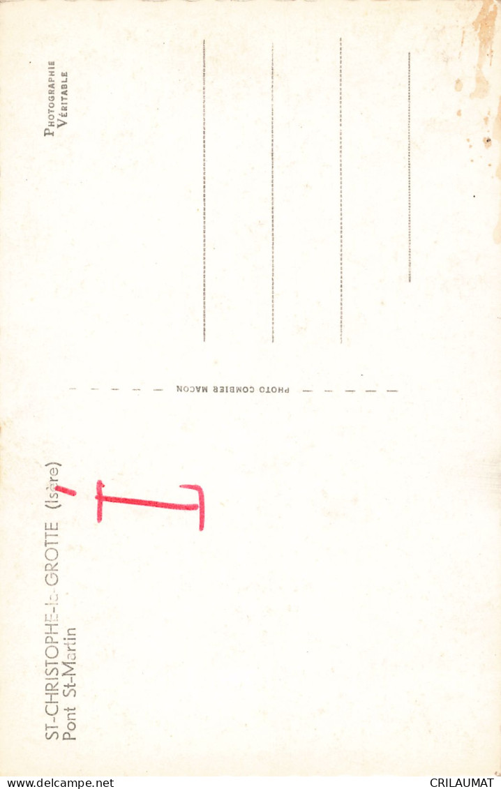 38-SAINT CHRISTOPHE LE GROTTE-N°T5278-D/0289 - Andere & Zonder Classificatie