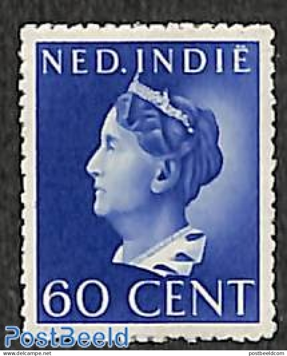 Netherlands Indies 1941 60c, Perf. 13.25, Small Holes, Stamp Out Of Set, Mint NH - Other & Unclassified