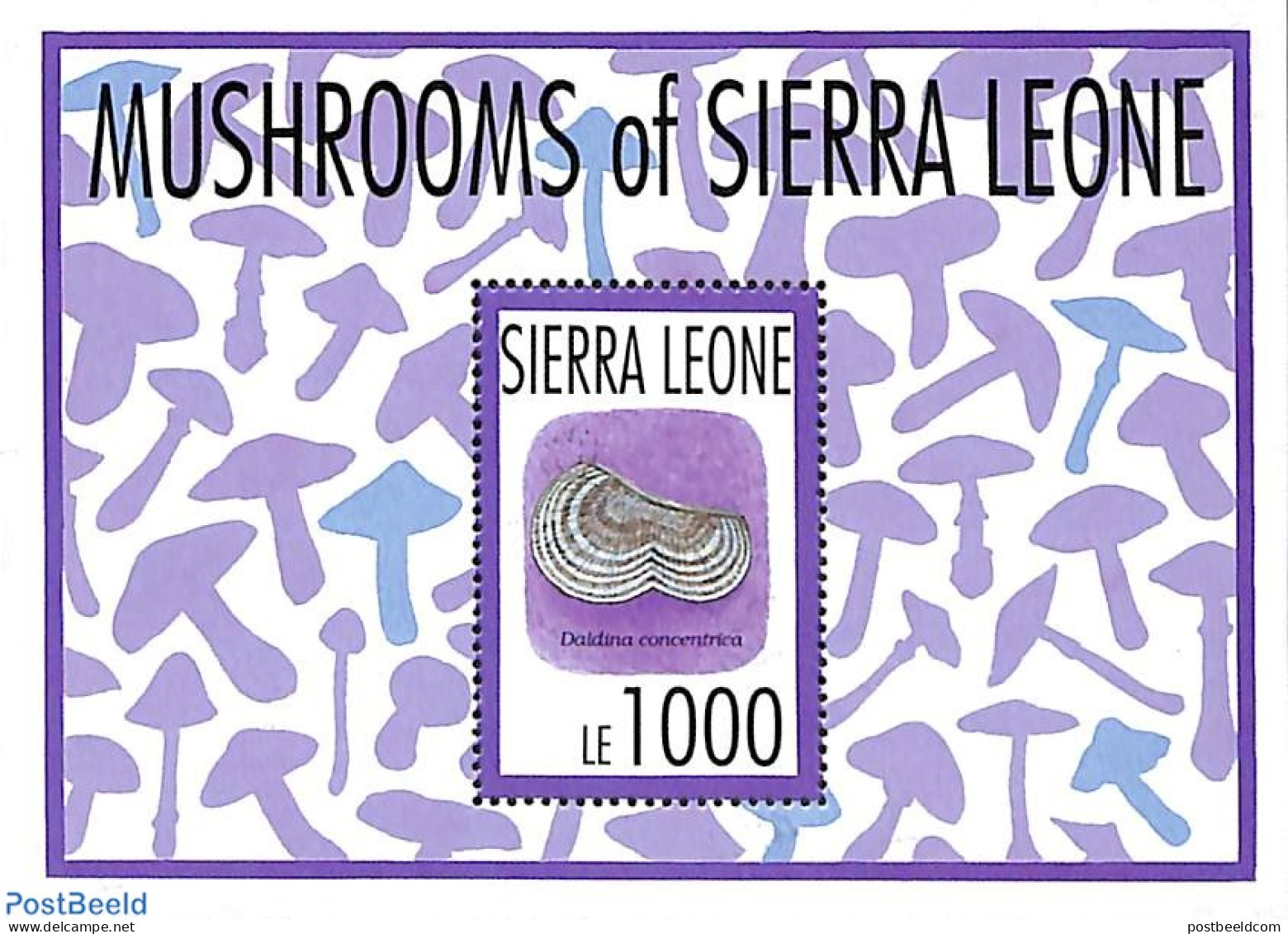 Sierra Leone 1993 Mushrooms S/s, Mint NH, Nature - Mushrooms - Paddestoelen