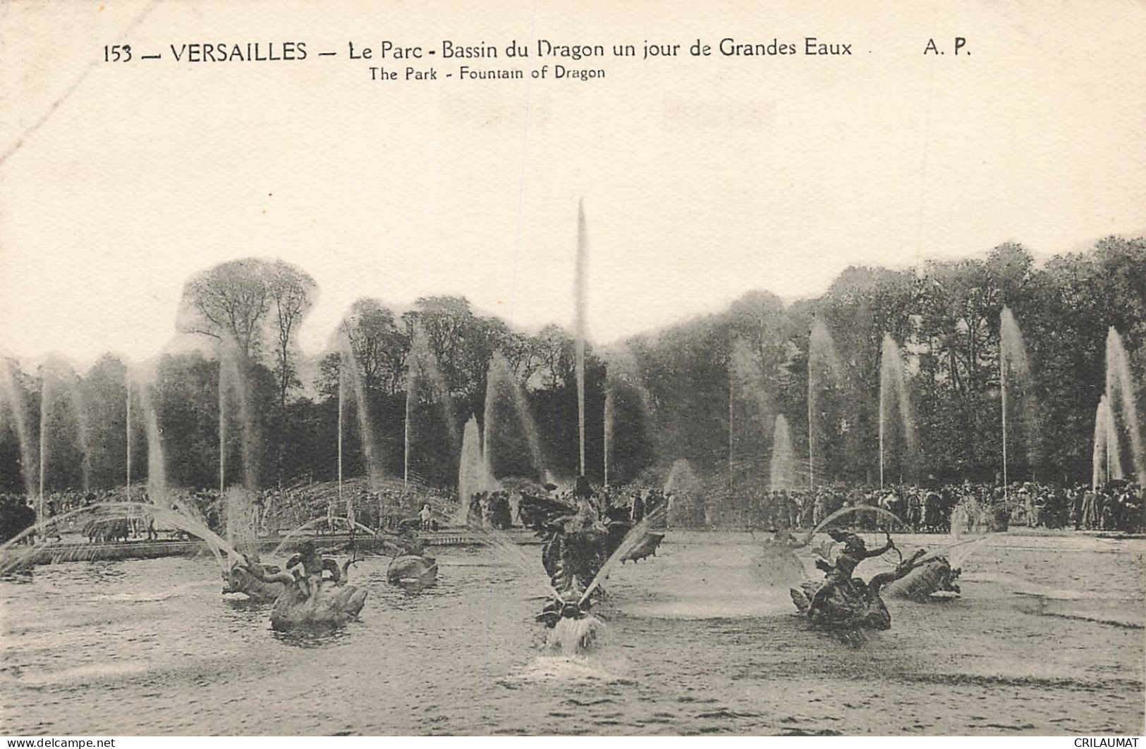 78-VERSAILLES LE PARC BASSIN DU DRAGON-N°T5278-C/0083 - Versailles (Château)