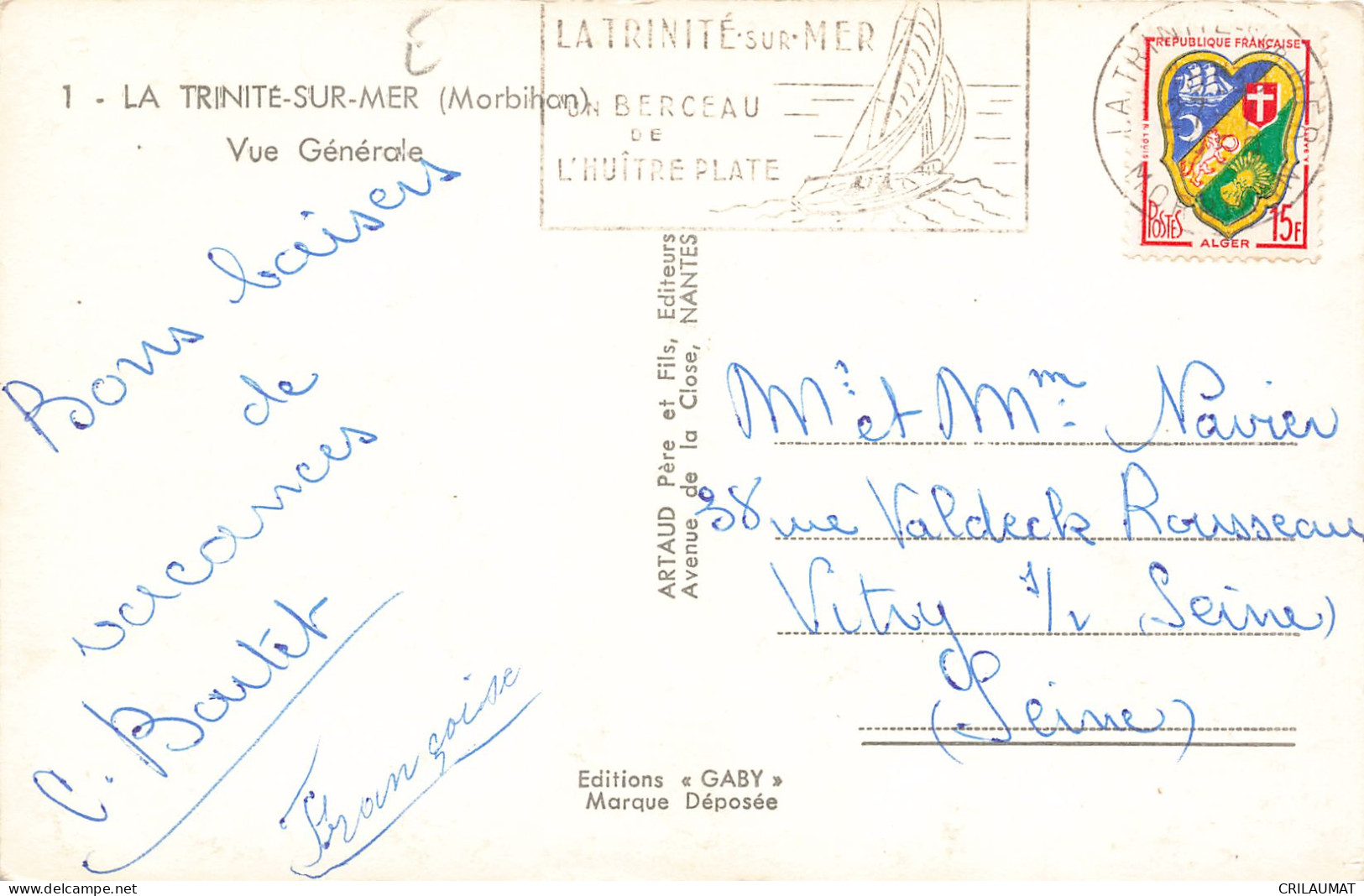 56-LA TRINITE SUR MER-N°T5278-G/0373 - La Trinite Sur Mer