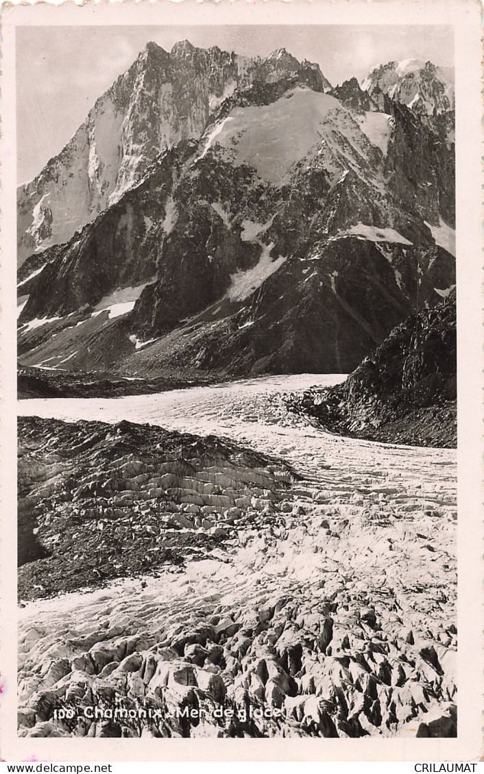 74-CHAMONIX MER DE GLACE-N°T5278-G/0349 - Chamonix-Mont-Blanc