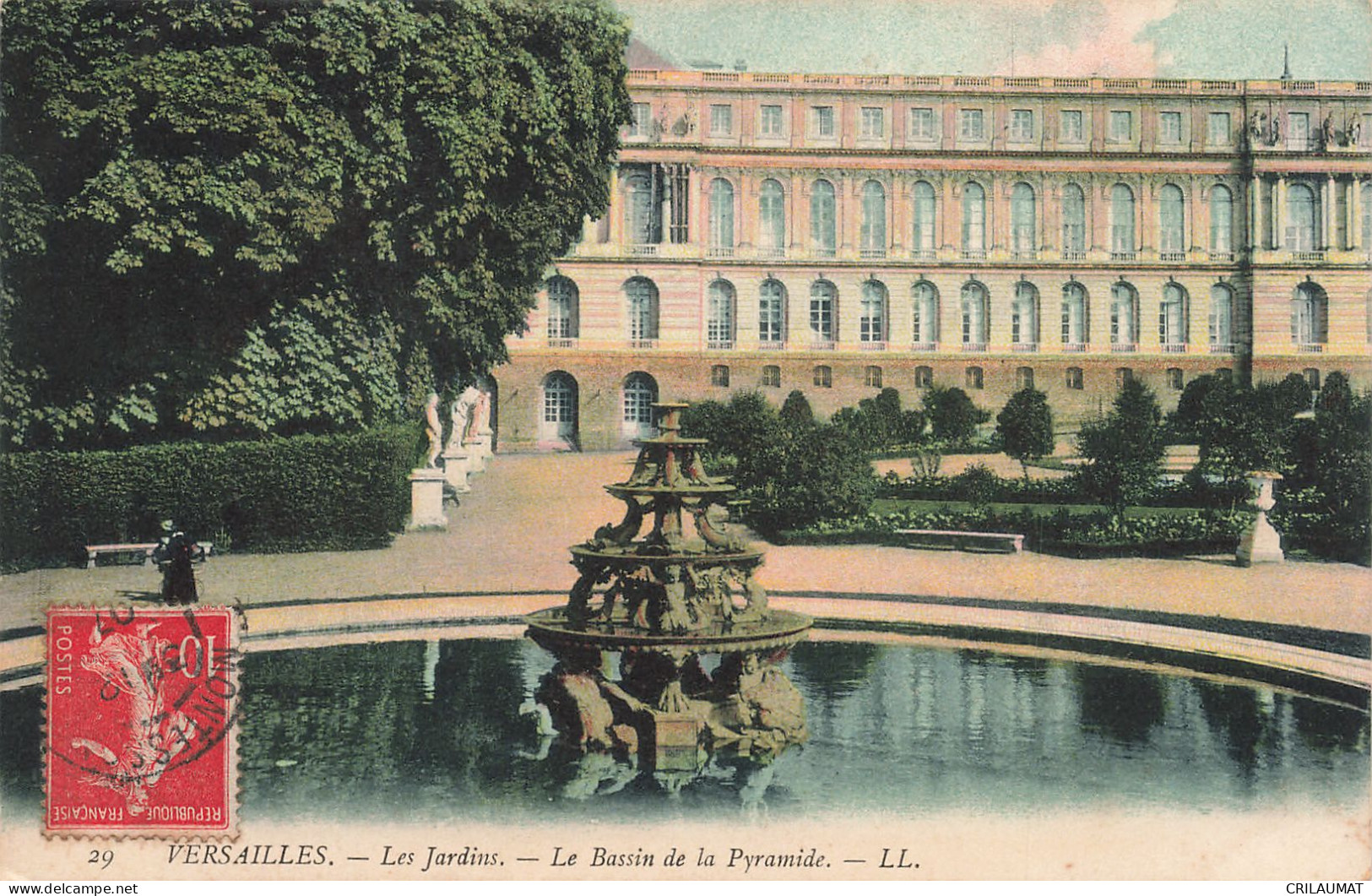 78-VERSAILLES LE BASSIN DE LA PYRAMIDE-N°T5278-F/0151 - Versailles (Château)