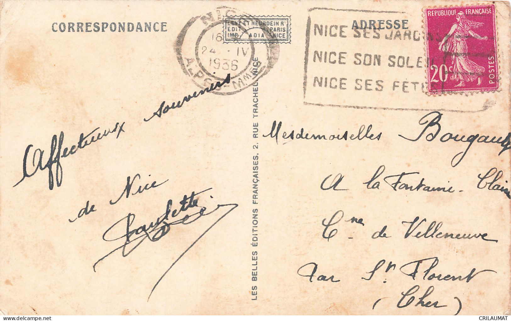 06-NICE-N°T5278-F/0139 - Andere & Zonder Classificatie