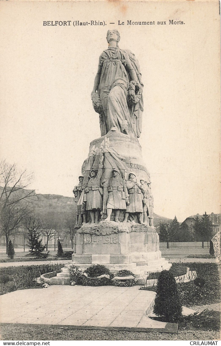 68-BELFORT LE MONUMENT AUX MORTS-N°T5278-F/0037 - Belfort - City