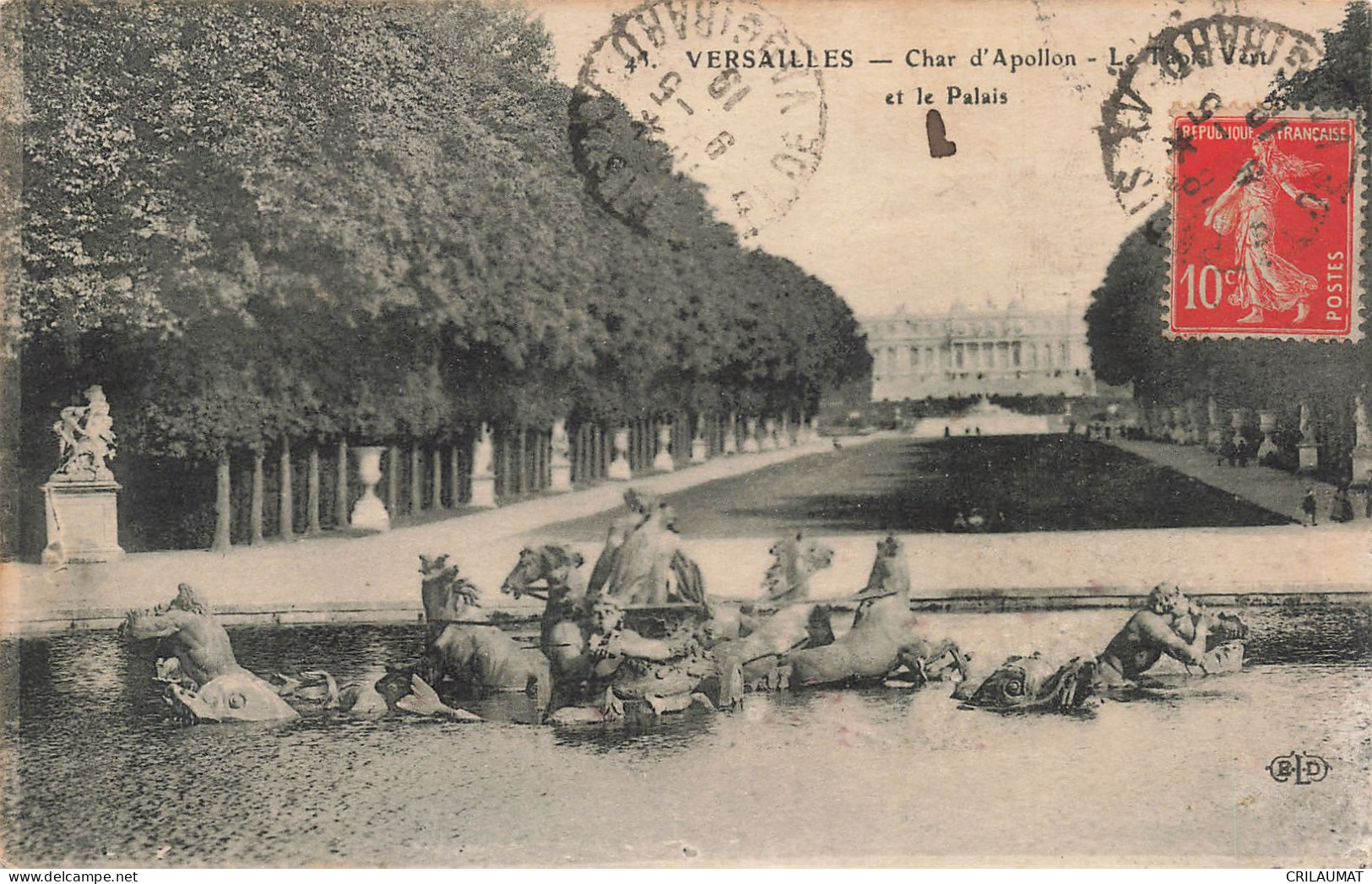 78-VERSAILLES LE PALAIS ET LE CHAR D APOLLON-N°T5279-B/0113 - Versailles (Kasteel)