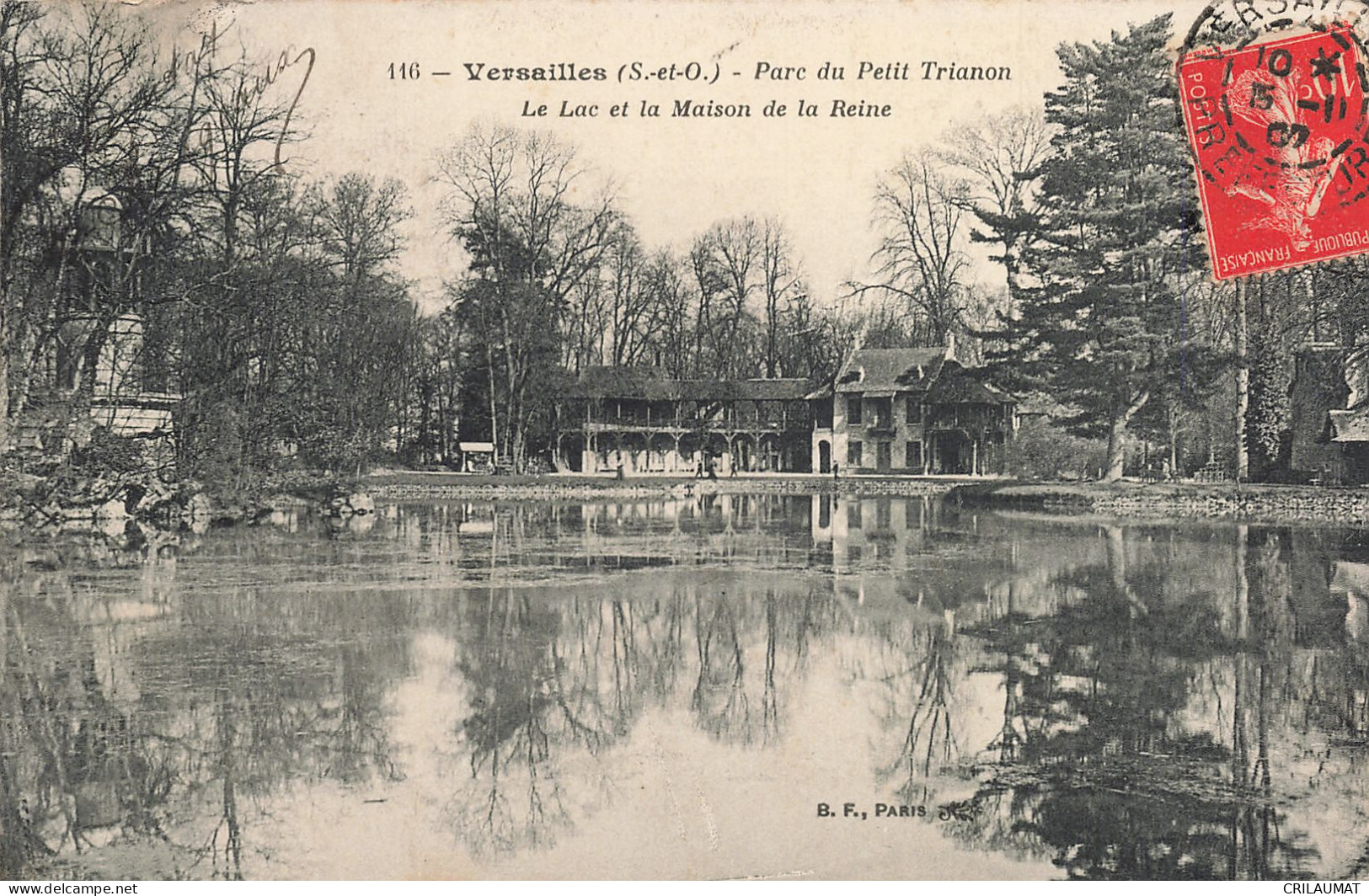 78-VERSAILLES PARC LE LAC ET LA MAISON DE LA REINE-N°T5279-B/0075 - Versailles (Château)