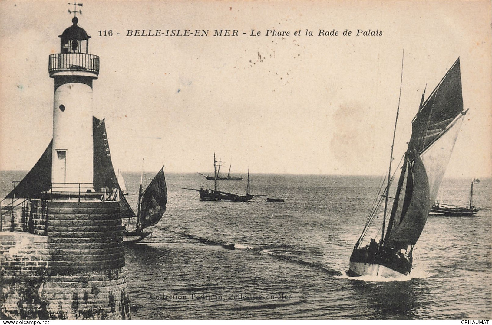 56-BELLE ILE EN MER LE PHARE ET LA RADE DE PALAIS-N°T5279-B/0027 - Belle Ile En Mer