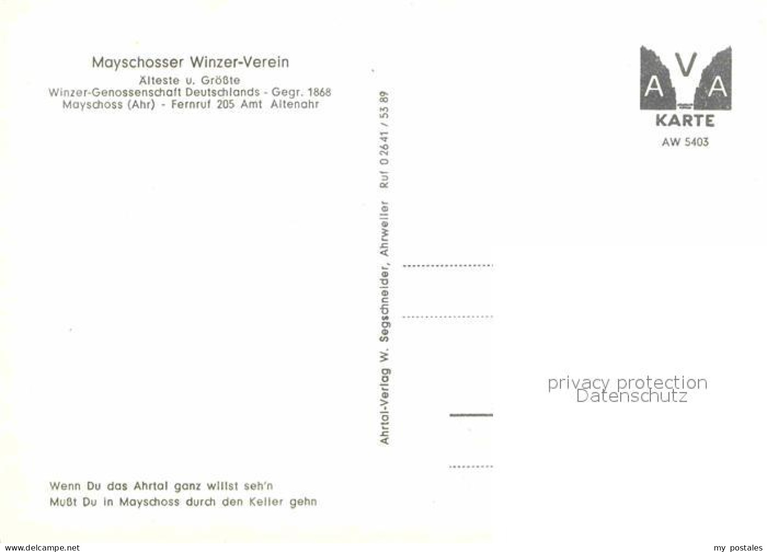 72852739 Mayschoss Mayschosser Winzerverein Winzergenossenschaft Mayschoss - Other & Unclassified