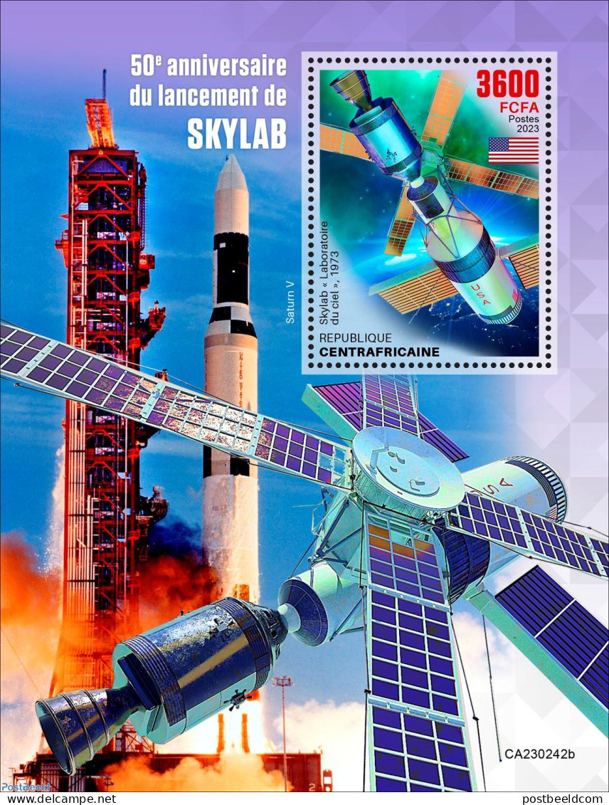 Central Africa 2023 Skylab, Mint NH, Transport - Space Exploration - Zentralafrik. Republik