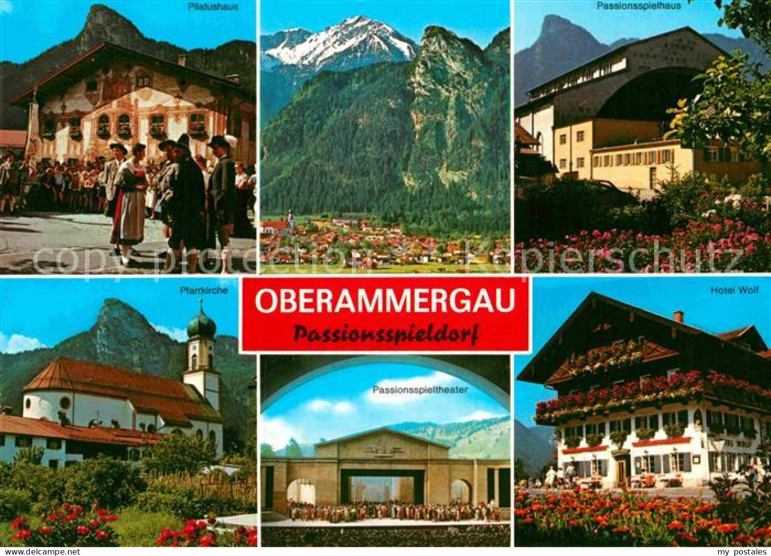 72852716 Oberammergau Pilatushaus Pfarrkirche Passionsspielort Theater Spielhaus - Oberammergau