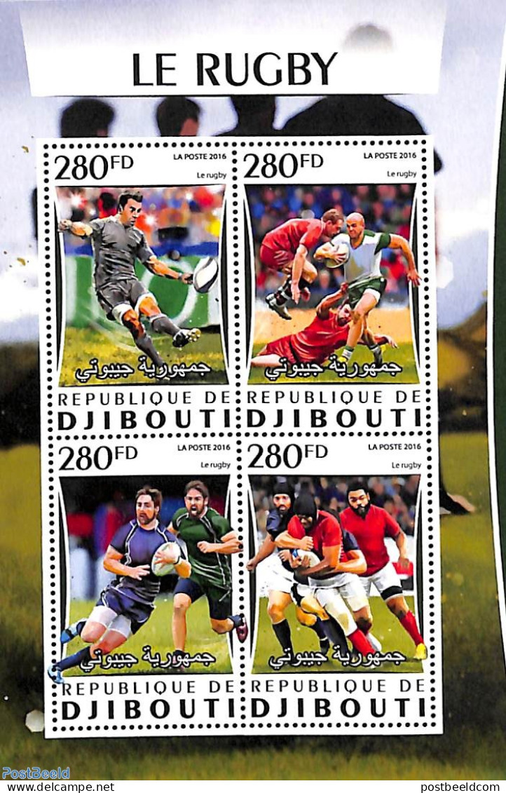 Djibouti 2016 Rugby 4v M/s, Mint NH, Sport - Rugby - Rugby