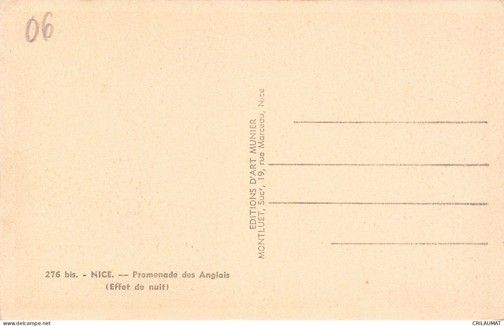 06-NICE-N°T5278-H/0171 - Autres & Non Classés