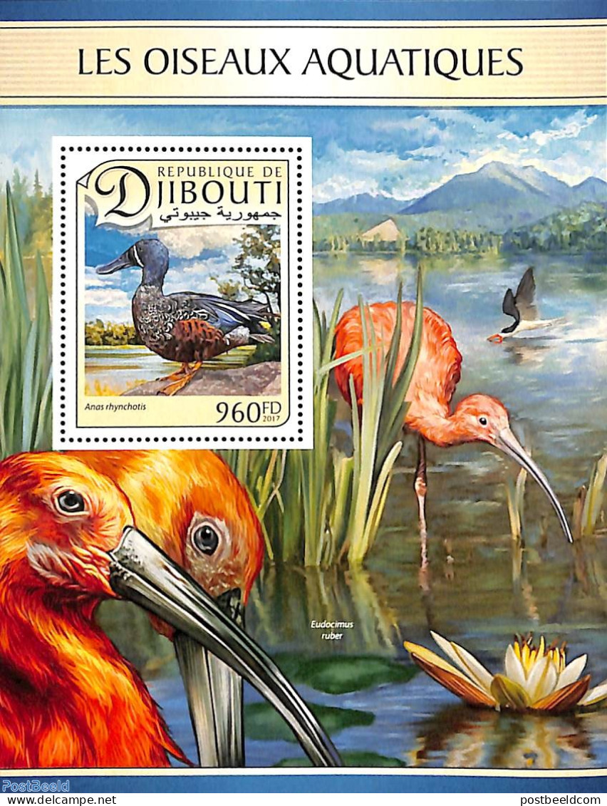 Djibouti 2017 Waterbirds S/s, Mint NH, Nature - Birds - Ducks - Dschibuti (1977-...)