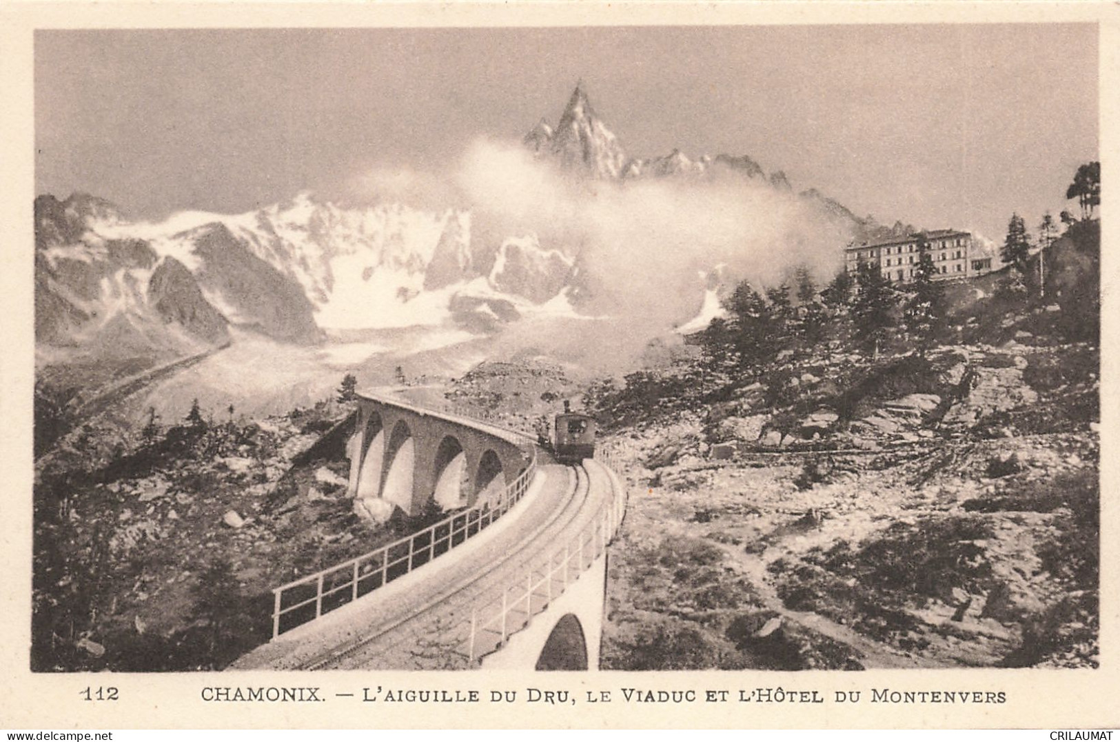 74-CHAMONIX AIGUILLE DU DRU LE VIADUC-N°T5278-H/0075 - Chamonix-Mont-Blanc