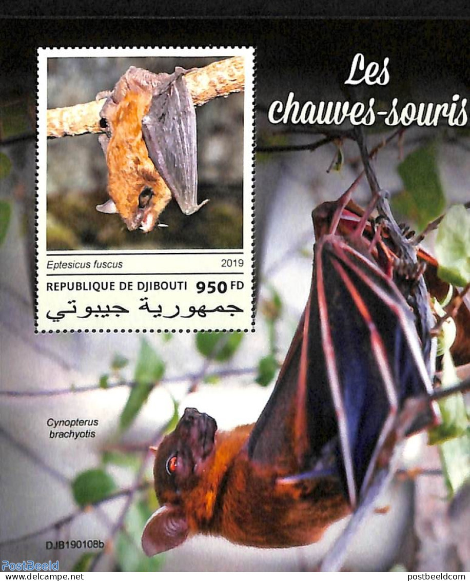 Djibouti 2019 Bats S/s, Mint NH, Nature - Bats - Djibouti (1977-...)