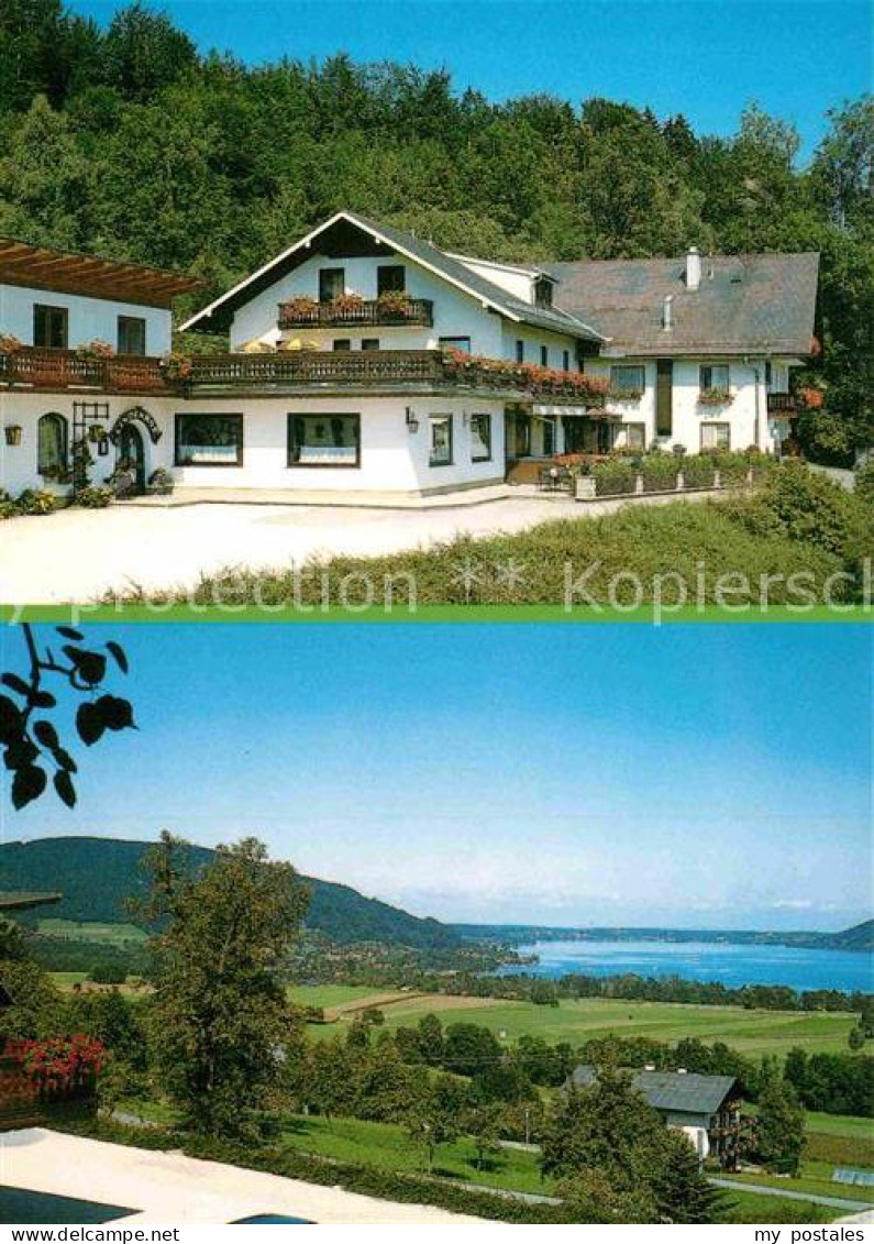 72852690 Nussdorf Attersee Hotel Restaurant Lindenhof Landschaftspanorama Nussdo - Sonstige & Ohne Zuordnung