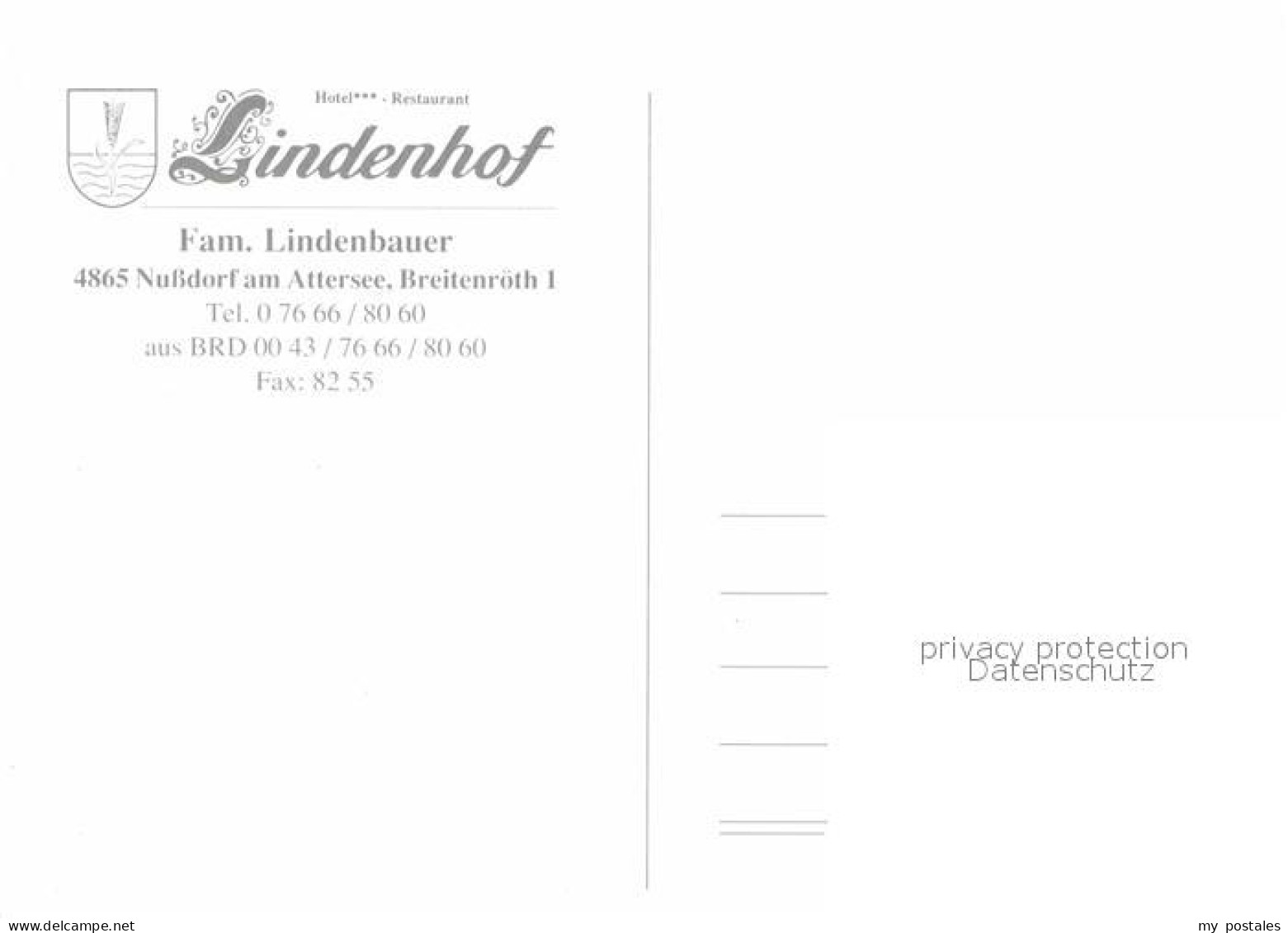 72852690 Nussdorf Attersee Hotel Restaurant Lindenhof Landschaftspanorama Nussdo - Sonstige & Ohne Zuordnung