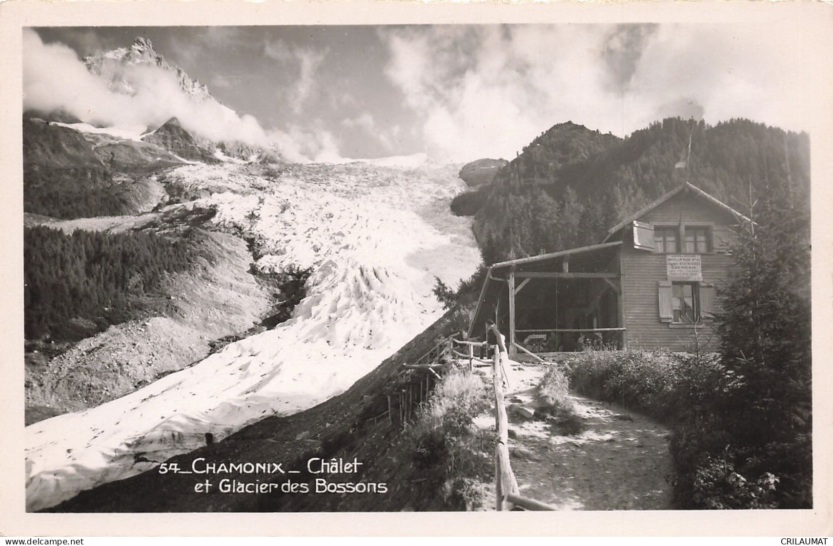 74-CHAMONIX CHALET ET GLACIER DES BOSSONS-N°T5279-D/0005 - Chamonix-Mont-Blanc